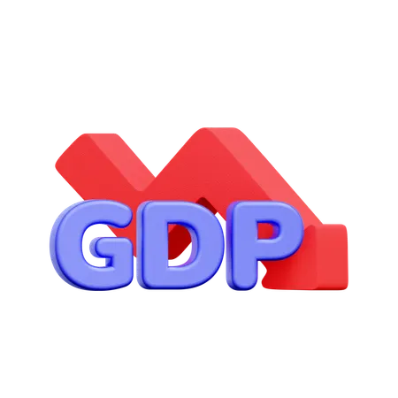 GDP Decline  3D Icon