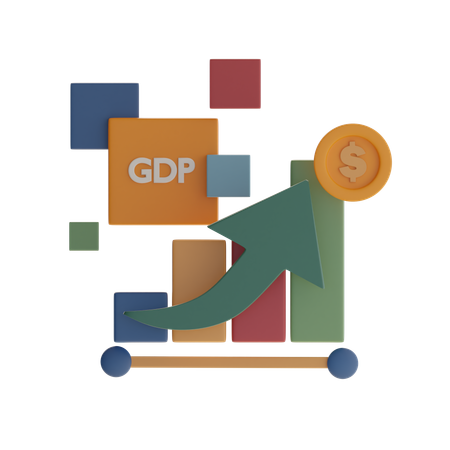 Gdp Growth  3D Icon