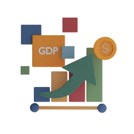 Gdp Growth  3D Icon