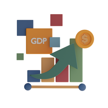 Gdp Growth  3D Icon