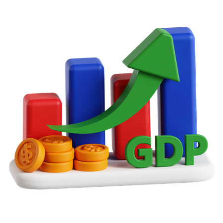 Gdp Growth Chart  3D Icon