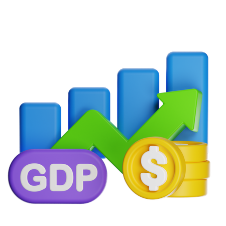 Gdp Growth Chart  3D Icon