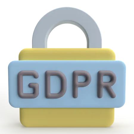 GDPR Lock  3D Icon
