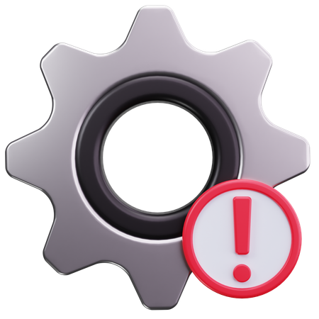 Gear Alert 3D Icon