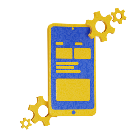 Gear And Phone  3D Icon