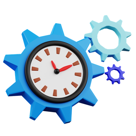 Gear Clock  3D Icon