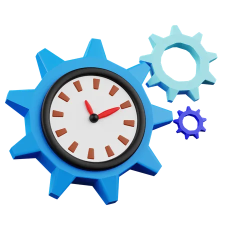 Gear Clock  3D Icon