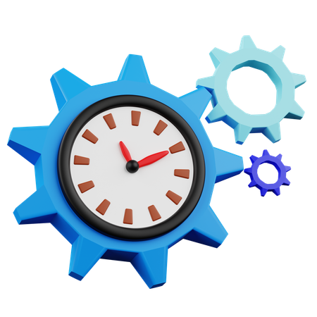 Gear Clock  3D Icon