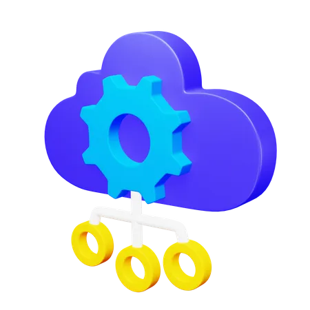 Configurações do Gear Cloud  3D Icon