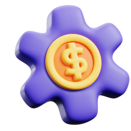 Gear Coin  3D Icon