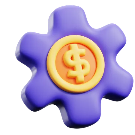 Gear Coin  3D Icon