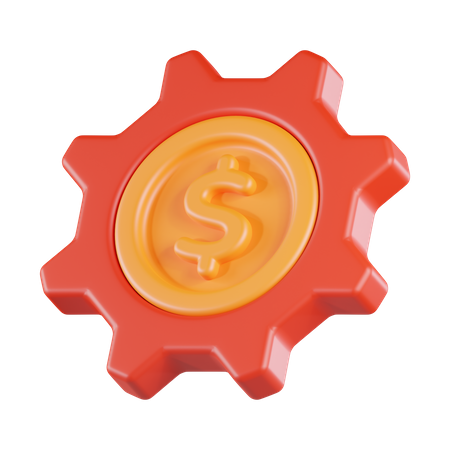 Gear Coin  3D Icon