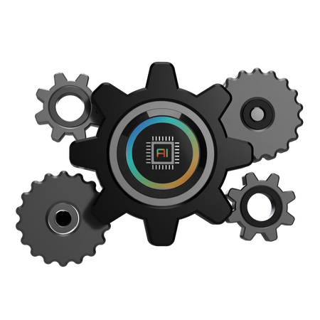 Gear Mechanism  3D Icon