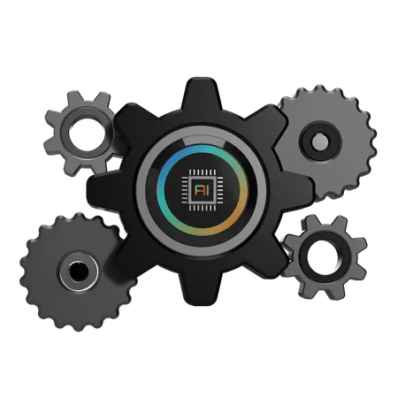 Gear Mechanism  3D Icon