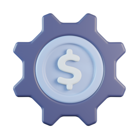 Gear Money  3D Icon