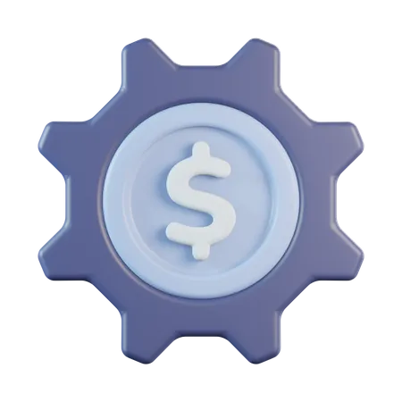 Gear Money  3D Icon