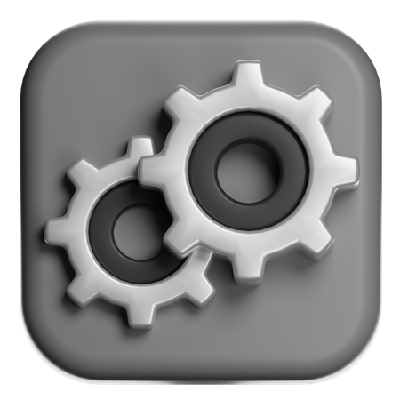 Gear Representing Settings  3D Icon