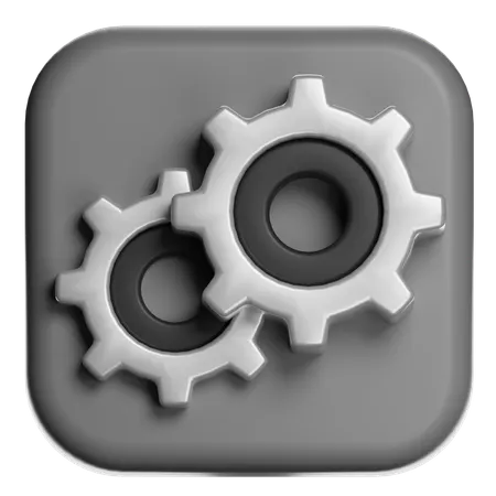 Gear Representing Settings  3D Icon