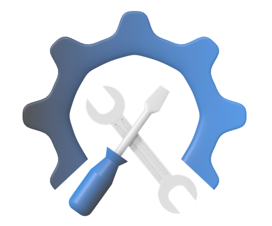 Gear setting wrench screwdriver  3D Icon