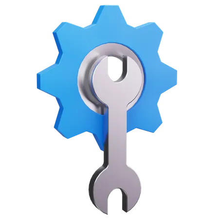 Gear Wrench  3D Icon