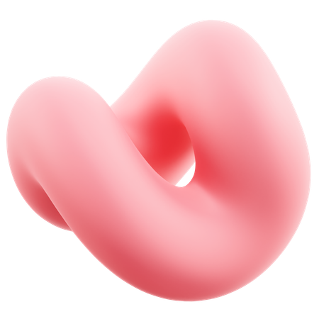 Gebogener Donut  3D Icon