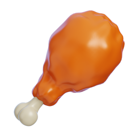 Gebratenes Huhn  3D Icon