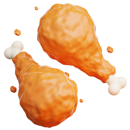 Gebratenes Huhn  3D Icon