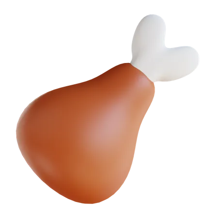 Gebratenes Huhn  3D Icon