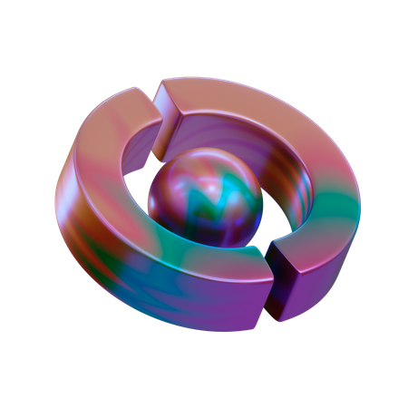 Kaputter Ring  3D Illustration