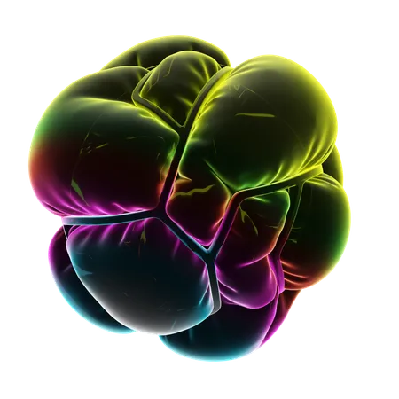 Gebundener Ballon Neon abstrakt  3D Icon