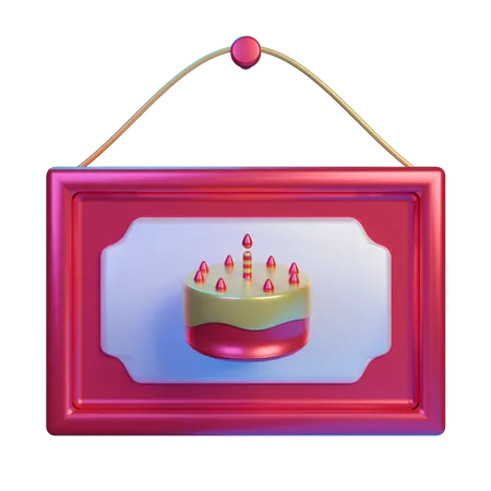 Geburtstagsbild  3D Illustration