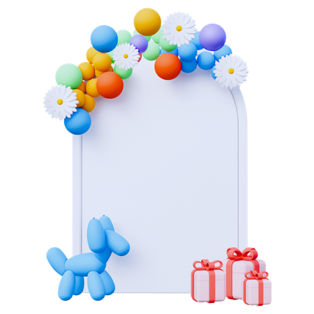 Geburtstagsornament  3D Icon