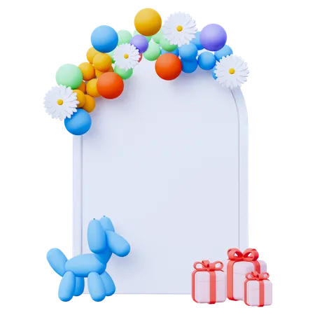 Geburtstagsornament  3D Icon