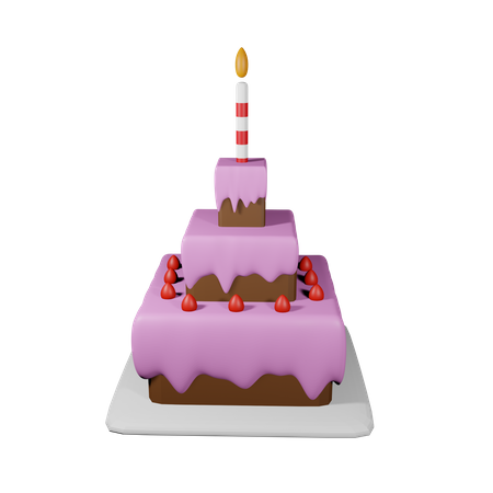 Geburtstagskuchen  3D Icon
