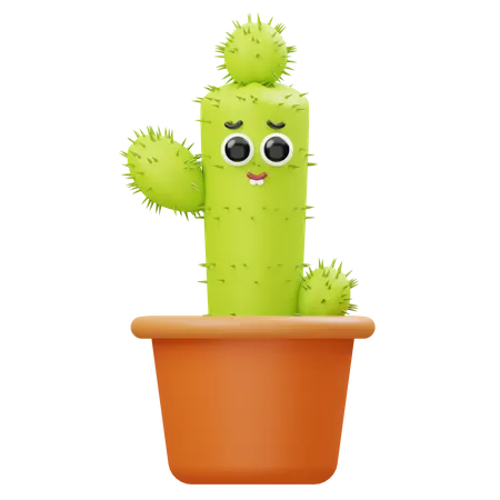 Cactus geek  3D Illustration