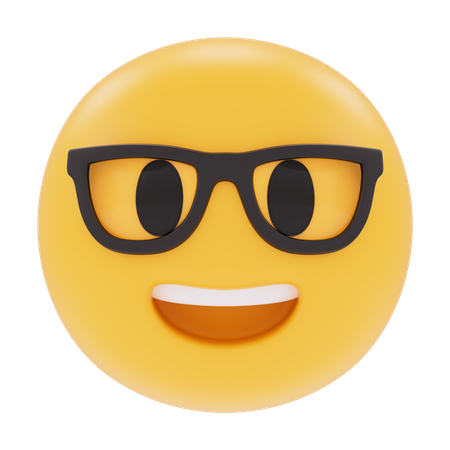 Geek Emoji  3D Icon