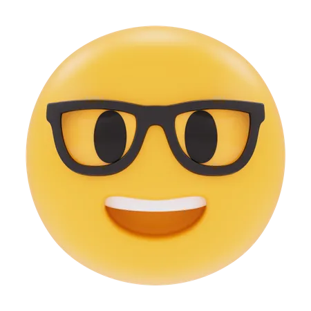 Geek Emoji  3D Icon