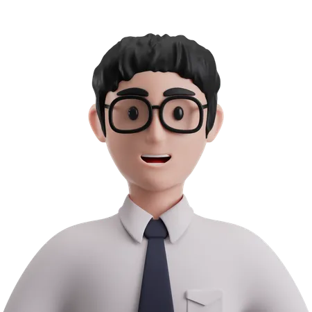 Geek Student  3D Icon