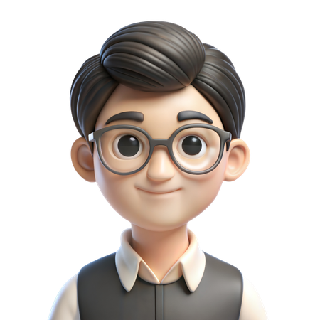 Geeky Boy Avatar  3D Icon