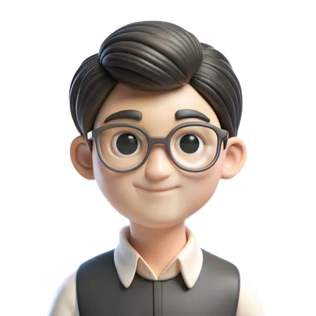 Geeky Boy Avatar  3D Icon