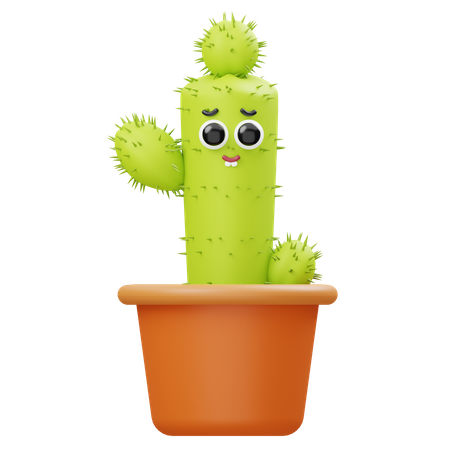 Geeky Cactus 3D Illustration