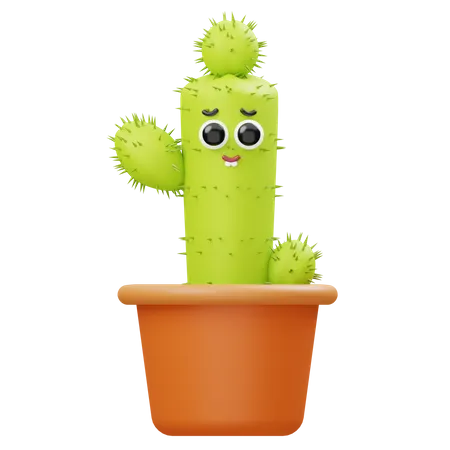Geeky Cactus  3D Illustration