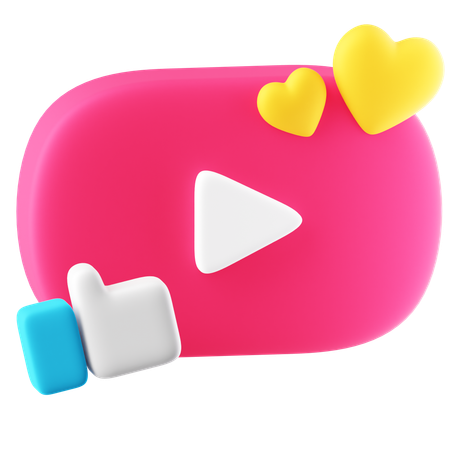 Video gefällt mir  3D Icon