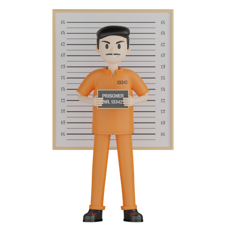 Gefängnisdatentafel  3D Illustration
