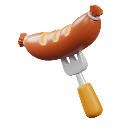 Gegrillte Wurst  3D Icon