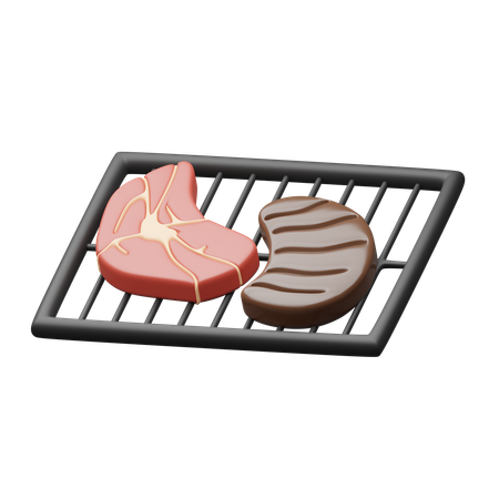 Gegrilltes Fleisch  3D Icon