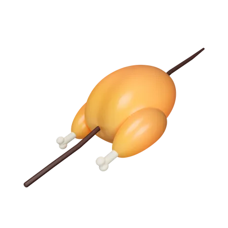 Gegrilltes Hühnchen  3D Icon