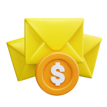 Gehaltsmail  3D Icon