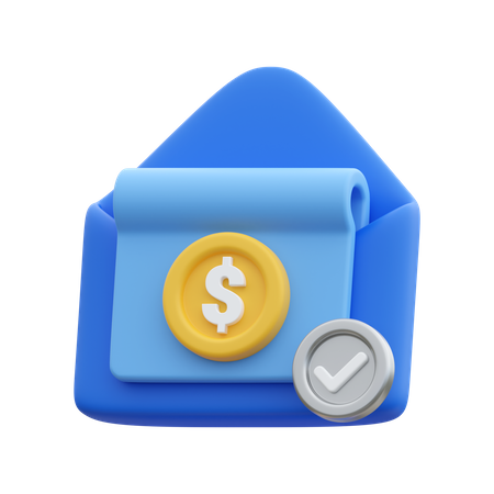 Gehaltsmail  3D Icon