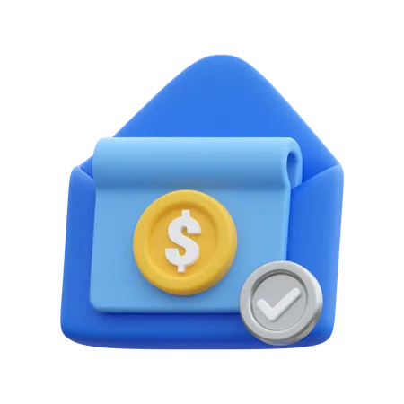 Gehaltsmail  3D Icon